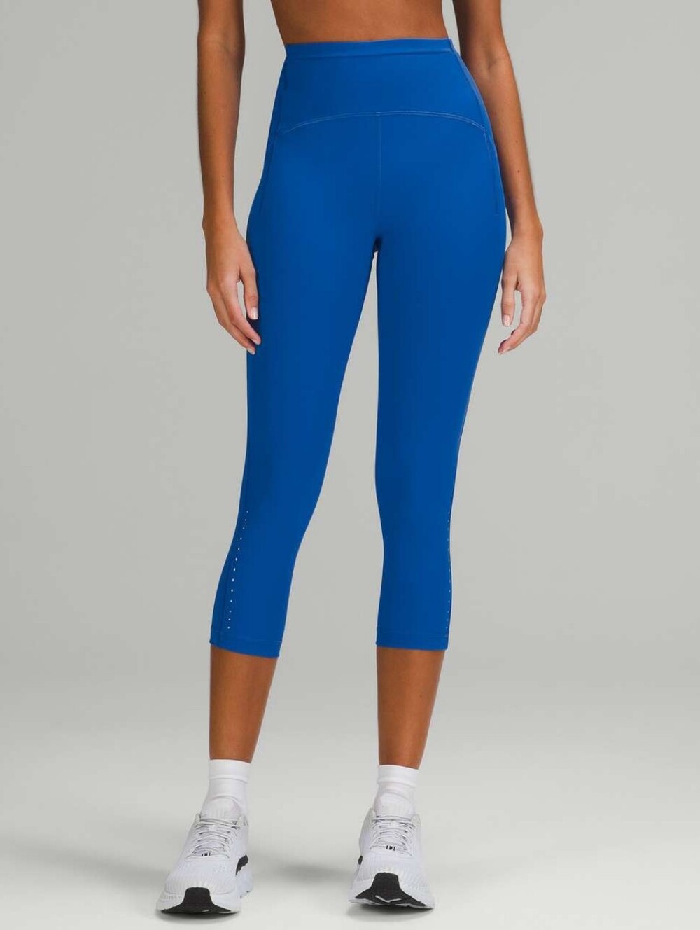 Lululemon Swift Speed High-Rise Crop 21" Blazer Blue Tone Size 8 Loose Threads
